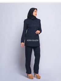 Gambar Azkia Blazer original produk,baju guru wanita - Dongker CLN Pjg, XXXL / 4L dari AZKIA BLAZER OWNER undefined 5 Tokopedia