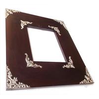 Gambar 23" Figura Kayu Jati dgn Plat Kuningan / Teakwood Picture Frame with Brass Decorative Corners - PFM1090 / Decor Corner  DCP1080 & 1100 / Canvass Print of Potrait of Balinese Grandmother dari DecorStudio undefined 5 Tokopedia