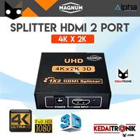 Gambar Splitter HDMI 2 Port MAGNUM 4K x 2K 3D FULL HD + Adaptor HDTV 2P - Gatotkaca Electronics dari Gatotkaca Electronics undefined 1 Tokopedia