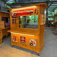 Gambar Gerobak Takoyaki custom jepang / gerobak angkringan jepang - mahoni, standart dari Wijaya Mebel Gerobak undefined 3 Tokopedia