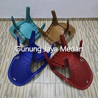 Gambar Kursi Santai Napolly Tikar Tebal Kuat Bisa Ditumpuk Mudah Dibersihkan N910 - Merah dari GJ.Medan undefined 5 Tokopedia