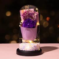Gambar Bucket Bunga Kering Lampu Led Kaca Buket Kado Wisuda Hadiah Dekorasi Artificial Flower - Red dari insideflow id undefined 4 Tokopedia