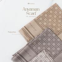 Gambar Halwa Scraf Anyaman Series Hijab Segi Empat Motif Wanita - Nougat dari halwa scarf undefined 4 Tokopedia