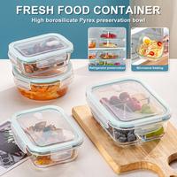 Gambar OOKAS Kotak Tempat Makan Kaca  Glass Food Container Kotak makan Lunch Box Kotak Bekal Makan Kaca - 400ML dari ookas undefined 3 Tokopedia
