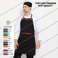 Gambar Topi Jepang Pendek Koki Chef Masak Barista Waiters Pelayan Barberman - Merah Marun dari Apron Artisan Bandung TT undefined 1 Tokopedia