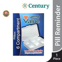 Gambar CENTURY 6 COMPARTMENT PILL BOX / TEMPAT OBAT / PILL ORGANIZER dari Apotik Century undefined 1 Tokopedia