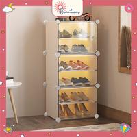 Gambar Rak Penyimpanan Sepatu Tutup Anti Debu Box Shoes Rack Portable Cabinet Multifungsi - 3 Pintu 6 Susun, Hitam dari dbeauteous undefined 3 Tokopedia