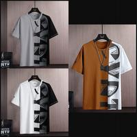 Gambar Baju Kaos Pria Atasan Oblong Cowok Cafu Lengan Pendek Premium - Biru muda navy, XXL dari queenlabell undefined 5 Tokopedia