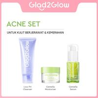 Gambar baru!! SPECIAL BUNDLE 3in1 Glad2Glow 3pcs Paket Skincare Moisturizer - Acne Set dari Cahyas2m undefined 4 Tokopedia