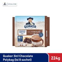 Gambar Quaker 3in1 Chocolate Polybag 224g Minuman Sereal Oats (Isi 8 sachet) dari Quaker Oats Indonesia undefined 1 Tokopedia