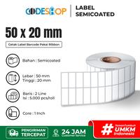 Gambar Label Semicoated 50x20 mm Stiker Printer Barcode Citizen Honeywell - SC.50x20-2.500 dari Codeshop Indonesia undefined 3 Tokopedia