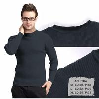 Gambar 3S-Tshirt - Kaos polos rajut lengan panjang | kaos kerah bulat | atasan kaos baju leher bulat pria wanita - Hitam, M dari 3S-Tshirt undefined 4 Tokopedia