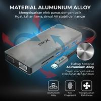 Gambar Converter Hub Adapter 11 in 1 Type C 3.1 to HDMI 4K USB VGA PX UCH011 dari PX Indonesia Store undefined 5 Tokopedia
