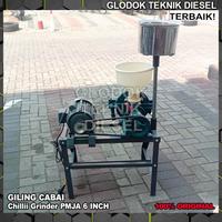 Gambar Mesin Gilingan Cabai PMJA 8" Inch + Engine / Dinamo Penggiling Giling Bumbu Original Terbaik - +Dinamo Tembaga dari Glodok Diesel undefined 3 Tokopedia