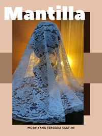 Gambar Mantila Mantilla Kerudung Misa - BrokenWhite, MEDIUM dari Bakung Radja undefined 5 Tokopedia