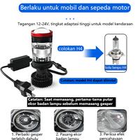 Gambar ZACRO Lampu Led Mobil Dan Motor H4 Mini PROJECTOR PROJIE Y7D SUPER BRIGHT 50 Watt / Dengan kipas angin / Lampu LED Motor, Car dan Truck - Y6D-2Pcs dari Zacro Official Shop undefined 5 Tokopedia