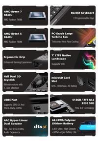 Gambar GPD Win Mini WinMini 2024 Ryzen 7 8840U 32GB SSD Up To 2TB Win 11 Laptop Gaming Mini Portable AMD Layar 120Hz VRR Free Grip dan Bag dari Stone Edge undefined 4 Tokopedia