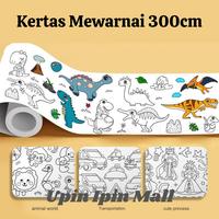 Gambar Kertas Gambar Lukisan Anak-anak Kertas Mewarnai Tempel Dinding Drawing Paper Roll 300 cm - Animal World dari Upin Ipin Mall undefined 1 Tokopedia