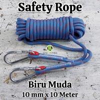 Gambar TALI QURBAN  10 METER X 10 mm. TALI PENGAMAN SAFETY ROPE LANYARD . NOT BEAL - Hitam dari ANAK RIMBA ADVENTURE undefined 1 Tokopedia