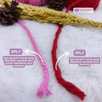 Gambar Tali Katun Macrame 4mm 1kg WARNA Super Premium 3ply Murah Twist - Pandan dari Aisha Craft Official undefined 3 Tokopedia