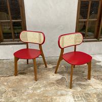 Gambar Kursi makan Rotan Kacang Cat Duco, Kursi Cafe Jati Model Terlaris dari Jennaira Furniture undefined 2 Tokopedia