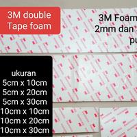 Gambar double tape 3M foam tebal 2 mm dan 3 mm  tape 3M foam electronics super kuat ukuran besar - tebal 2mm, 5cm x 10cm dari bintang gabriel store undefined 4 Tokopedia