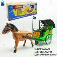Gambar Mainan Delman Kereta Kuda Bisa Berjalan / Bernyanyi Mainan Tranportasi Tradisional / Mainan Anak Kuda Delman Berjalan dari SS Sby undefined 5 Tokopedia