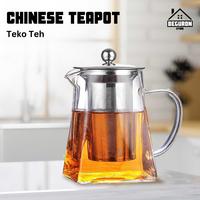Gambar Teko Teh Kaca Tahan Panas Api Glass Teapot with Saringan - 950 ml dari Beguron Store undefined 1 Tokopedia