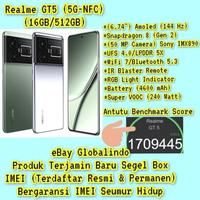 Gambar Realme GT5 (5G) (16/512GB) (240 Watt/13 Menitan Charge 100% Baterai Penuh) Flagship Smartphone (Snapdragon 8 Gen 2) (Sony IMX890 Camera) (Terjamin IMEI Terdaftar Resmi Permanen) (Produk Baru Segel Box) - Silver, (16/512GB-240W) dari eBay Store Globalindo undefined 1 Tokopedia