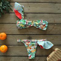 Gambar One Shoulder Swimsuit Print s Brazilian Set Swimming Suits Bathing dari GRAND PIX undefined 4 Tokopedia