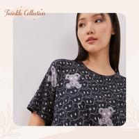 Gambar GREET NIGHT WEAR Baju Tidur Piyama Wanita Non Krah Bahan Tencel Modal TC-129 - H (Cln Pdk), M dari Twinklecollection undefined 3 Tokopedia