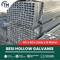 Gambar Harga Besi Hollow Galvanis 4x4 Cm (40 x 40) Tebal 1 mm Panjang 6 Meter Per Batang Holo Berat dan Ukuran Per Batang Sesuai Spek dari TOP MATERIAL undefined 1 Tokopedia