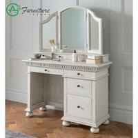 Gambar Meja Rias Minimalis Bakersfield Grey Rangka Kayu Mahoni dari AG4 Furniture Jepara undefined 2 Tokopedia