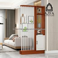 Gambar Penyekat Ruangan Kayu Solid | Lemari Hias Ruang Tamu | Partisi Ruangan - 140 x 25 x 200 dari AZFA Furniture undefined 4 Tokopedia