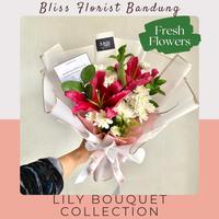 Gambar Buket Lily| Bouquet Lily Premium | Bunga Lily / Buket lily Mix Rose - Mix C dari Bliss floristBandung undefined 4 Tokopedia
