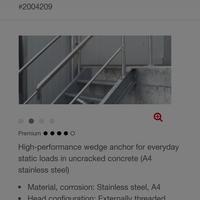 Gambar Std stud anchor HSA-R M12x115 35/20/- HILTI dari PT.PUTRAJAYA INDRAGIRI undefined 2 Tokopedia