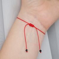 Gambar Gelang Tali Merah Wanita Simpel Model Serut Bandul Kristal dari O&#39; Craft undefined 3 Tokopedia
