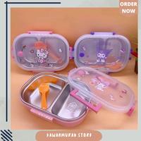 Gambar Kotak Bekal Stainless Kuromi 2 Sekat Anti Tumpah BPA Free / Lunch Box - Kuromi 750 ml dari KAWANMURAH STORE undefined 1 Tokopedia