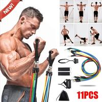 Gambar Resistance Band Set 11 in 1 Karet Elastis Panjang Gym Tali Alat Fitness Original dari Hollyhigh undefined 1 Tokopedia