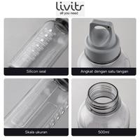 Gambar Botol Minum Sport Aesthetic Portable / tempat minum bening / BPA free 500ml - Abu-abu dari Easy Decoration undefined 4 Tokopedia
