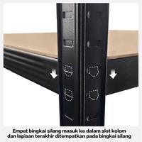 Gambar Rak Penyimpanan Dapur Multifungsi Rak Susun Multifungsi Iron Steel Storage Rack Adjustable - 5 Susun dari Upin Ipin Mall undefined 3 Tokopedia