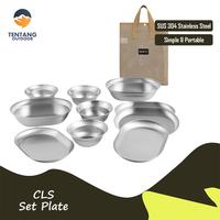 Gambar Set Piring Makan Camping 304 Stainless Steel CLS Nesting Outdoor Mendaki Hiking - 6 Pcs dari TentangOutdoor undefined 1 Tokopedia