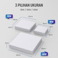 Gambar HAN RIVER Lampu Plafon Kotak Lampu Hias LED 18W 36W 48W Ceiling Light - Putih dari HAN RIVER Lampu Shop undefined 2 Tokopedia