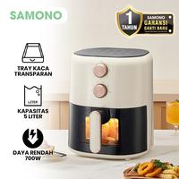 Gambar SAMONO  SW-AFW50 Aesthetic Transparan Air Fryer 5L 700W Low Watt Hemat Listrik Mesin Penggoreng Tanpa Minyak dari rantang online official undefined 1 Tokopedia