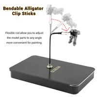 Gambar Capit Kecil Clip Klip Buaya Berbahan Steel Dengan Kabel, Perangkat Pemegang Berputar Yang Dapat Dibengkokkan - kepala tunggal dari HandyMALL-01 undefined 3 Tokopedia