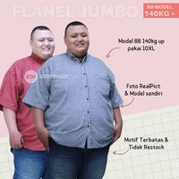Gambar ICW Kemeja Flanel Pria Wanita Jumbo 7XL LD 140 Premium Quality Flannel - 405, 5xl dari icanwearid undefined 5 Tokopedia