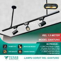 Gambar Paket Lampu sorot rel 1 set isi 3 Spotlight 15 Watt rel track light 1,5 meter - Hitam Std, Warmwhite dari TERAS ELEKTRIK undefined 1 Tokopedia