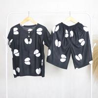 Gambar Setelan Baju Tidur Piyama Kancing Wanita Dewasa Celana Pendek Lengan Pendek Motif Biji Kopi - Hitam dari Noviaonlineshop22 undefined 3 Tokopedia
