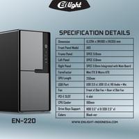 Gambar Casing Enlight EN220 + PSU 300W + 1 Fan M-ATX Mid Slim USB3.0 Case EN220 dari ESJE Komputer undefined 4 Tokopedia