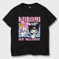 Gambar Baju Kaos Anak Kartun Kuromi My Melody Hello Kitty Atasan Anak Laki-Laki Perempuan KMI-06 - Hitam, XS dari Yanura Official undefined 1 Tokopedia